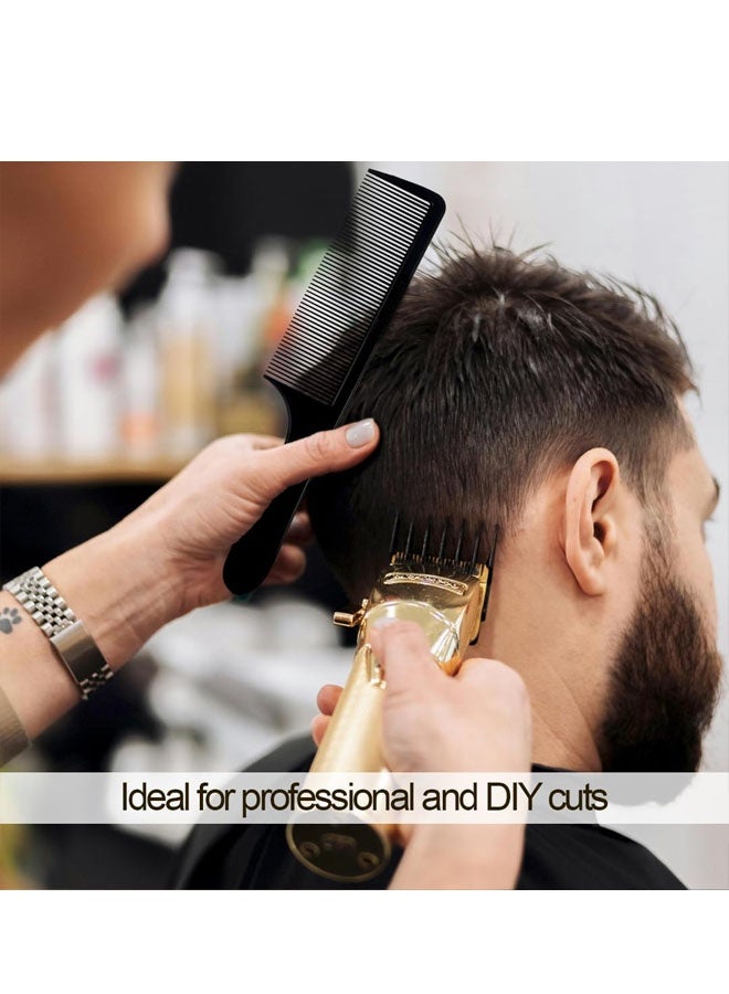 قطعتان من أمشاط الحلاقة المرنة لتصفيف الشعر المتدرج، مشط لدمج الشعر المتدرج والمسطح (أسود) - Image 3